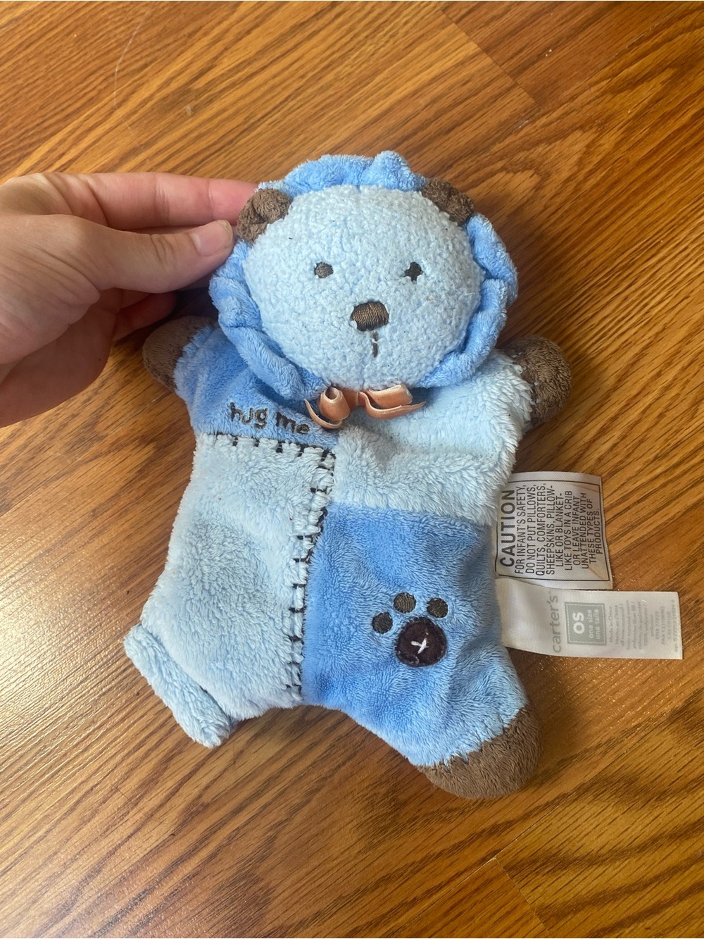Carter's Blue & Brown Bear Plush Comforter Lovey